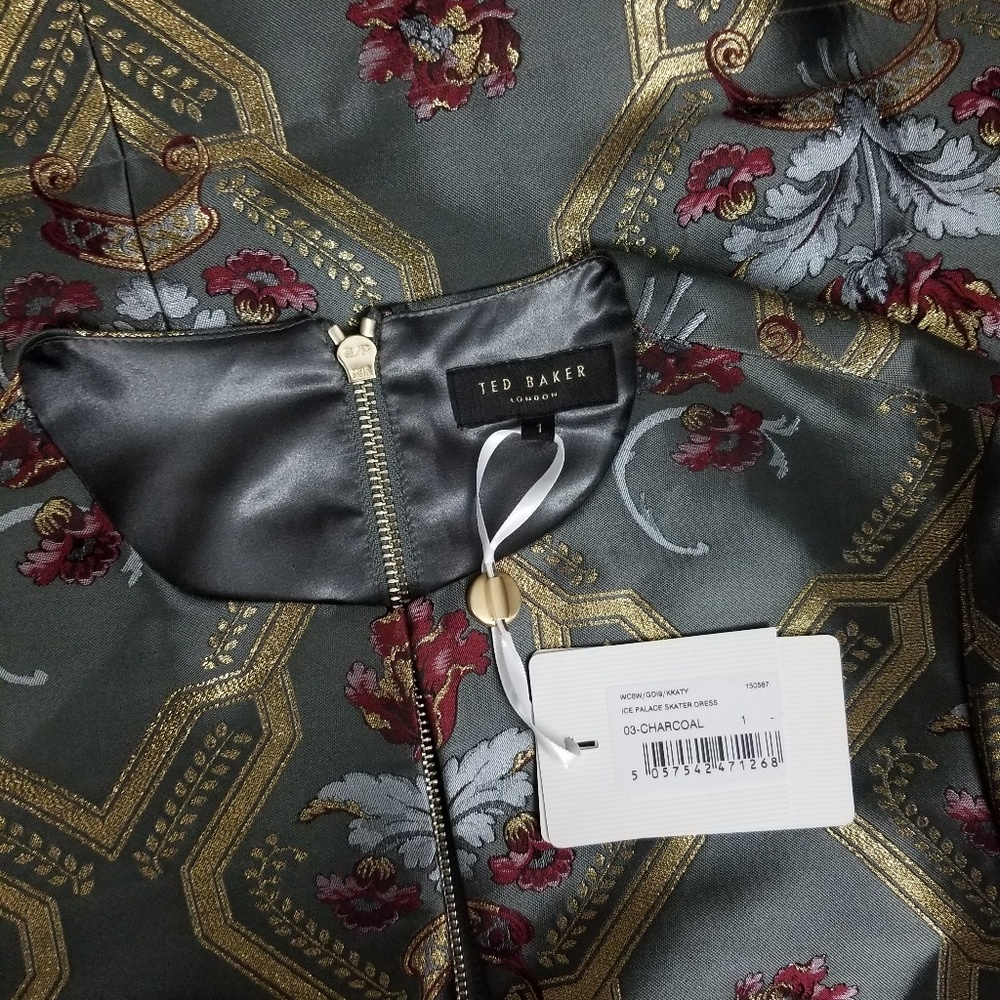 🚫SOLD🅿🚫 NWT TED BAKER ICE PALACE METALLIC DRESS - Picture 8 of 8